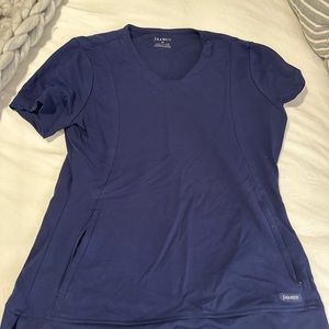 Jaanuu Navy yoga scrub top